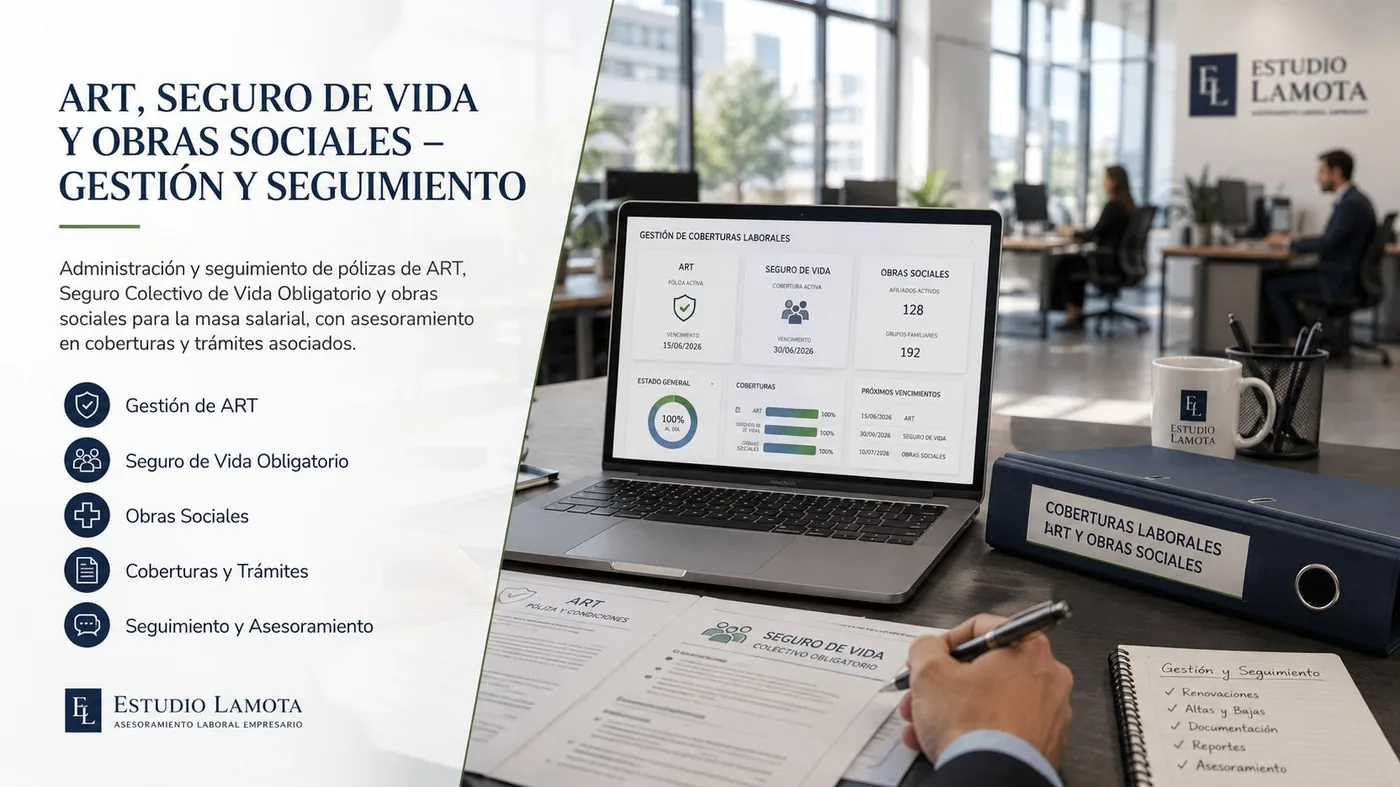 Gestión de ART, Seguro de Vida Obligatorio y obras sociales para empleadores