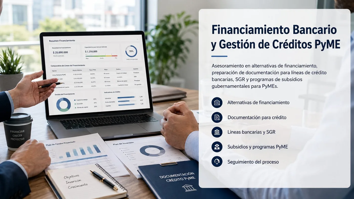 Asesoramiento en financiamiento bancario y gestión de créditos PyME en Argentina