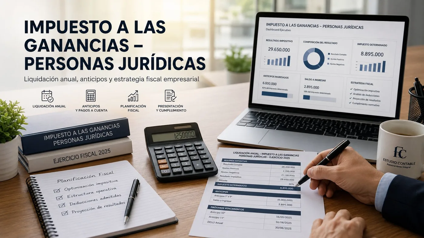Liquidación anual de Impuesto a las Ganancias para sociedades y empresas — Estudio Lamota