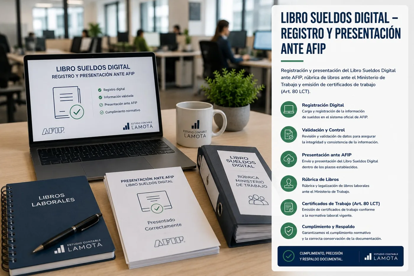 Confección y presentación mensual del Libro Sueldos Digital ante ARCA