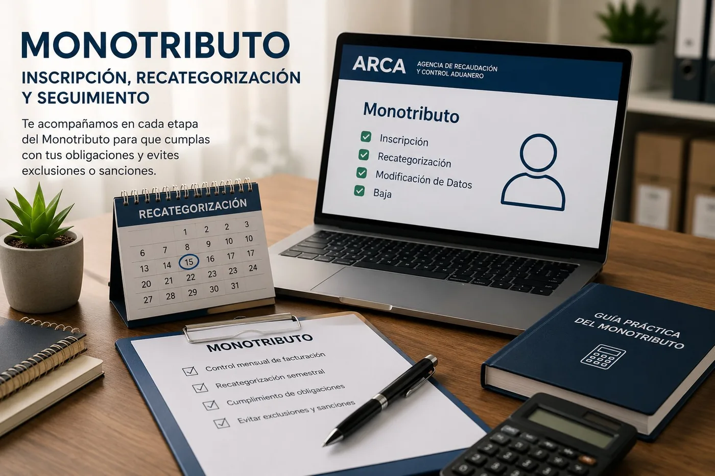 Inscripción, recategorización y seguimiento del Monotributo en ARCA — Estudio Lamota