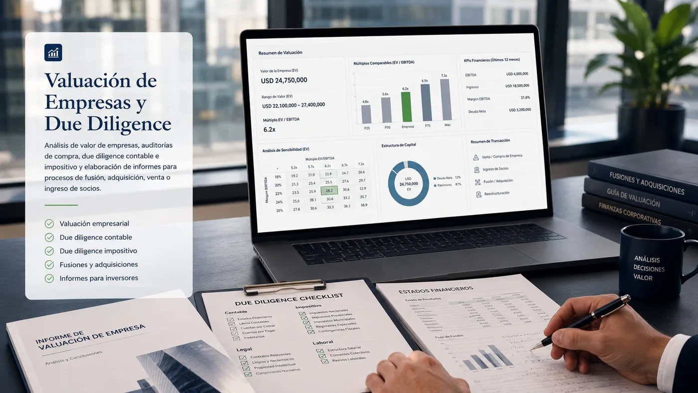 Valuación de empresas y due diligence contable e impositivo en Argentina